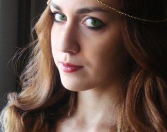 CHAIN HEADPIECE Head Chain,headdress boho chic head piece / head chain / headband