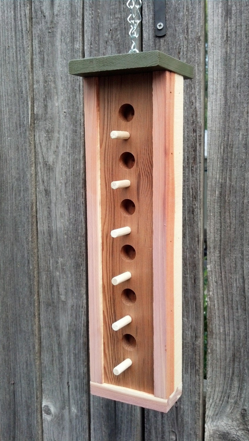Large Peanut Butter Suet Bird Feeder by CreativeandRecycle on Etsy