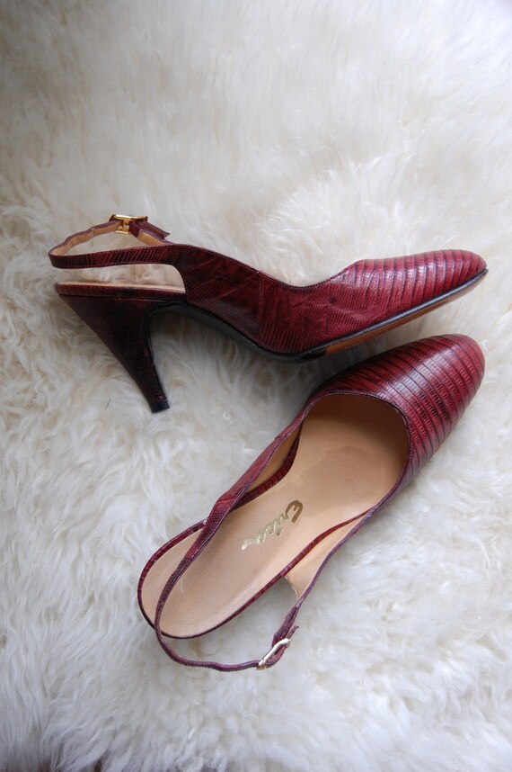 alligator skin pumps