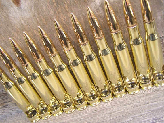 7 PACK GROOMSMEN GIFT Brass 50 Caliber Bullet Bottle Openers
