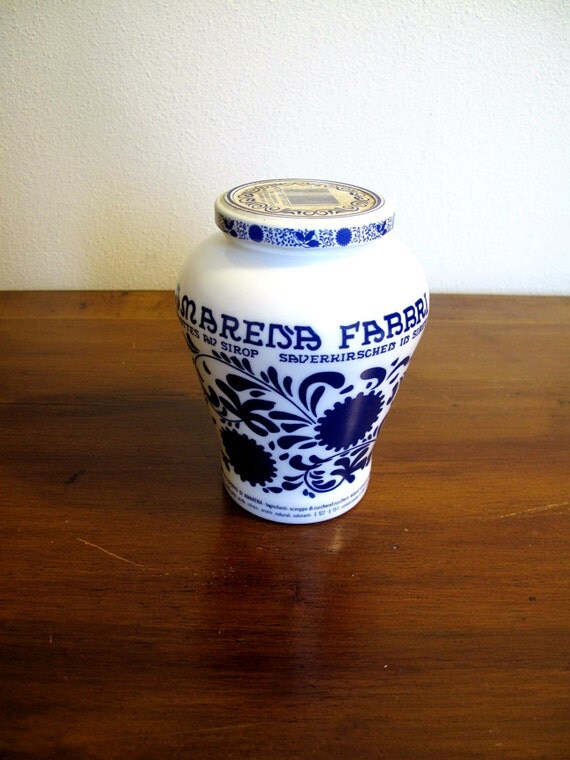 Vintage Ceramic Jar Amarena Fabbri Cherries in syrup