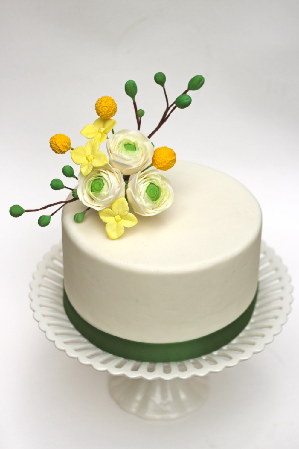 Handcrafted Sugar Flower Bouquet white by LucyJaneSweetDesigns