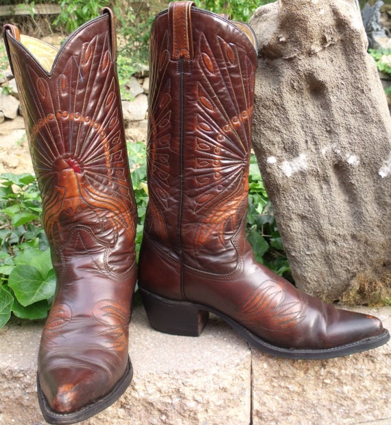 Cowboy boots vintage TEXAS brand boots by OutOfMyMamasAttic
