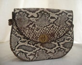 SALE Snake print Leather handbag