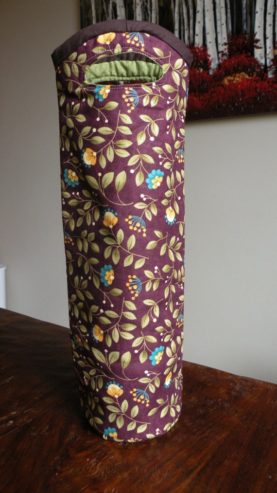 Quilted Wine Tote/Reusable Wine Gift Bag