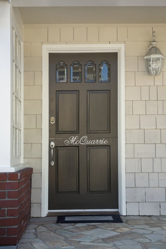 Items similar to Vinyl Decals Monogram Decal Front Door Decoration