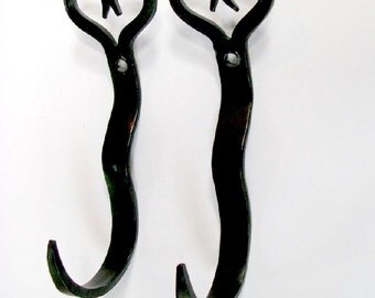 Rolling Pin Holder/Hanger,StarterPair,blacksmith hooks,wall display,heirloom pins,kitchen,dining,décor,gift,chefs,cooks,bakers,pastry chefs