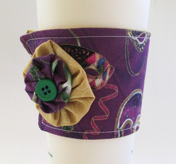 coffee cup cozy mardi gras masquerade masks drink sleeve coffee cup cozy mardi gras masquerade masks drink sleeve