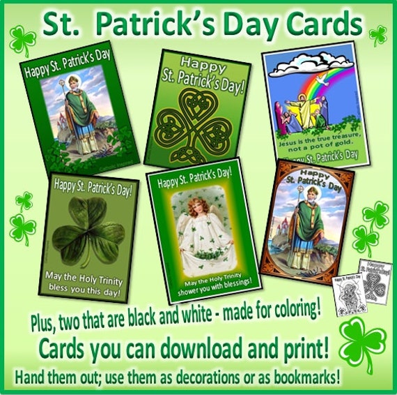 Catholic St. Patrick's Day Cards Download and Print