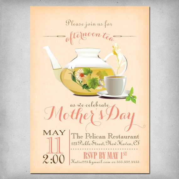 Mother's Day Tea Party Invitations 4