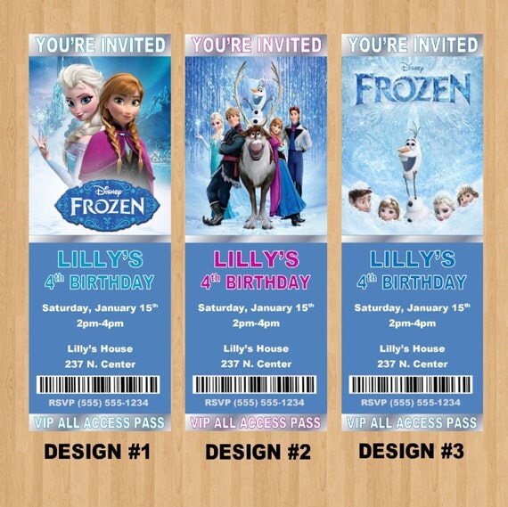 frozen ticket invitation