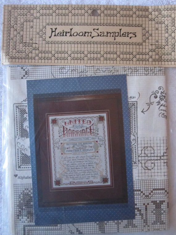 Heirloom SAMPLER Cross Stitch Pattern United in by ...