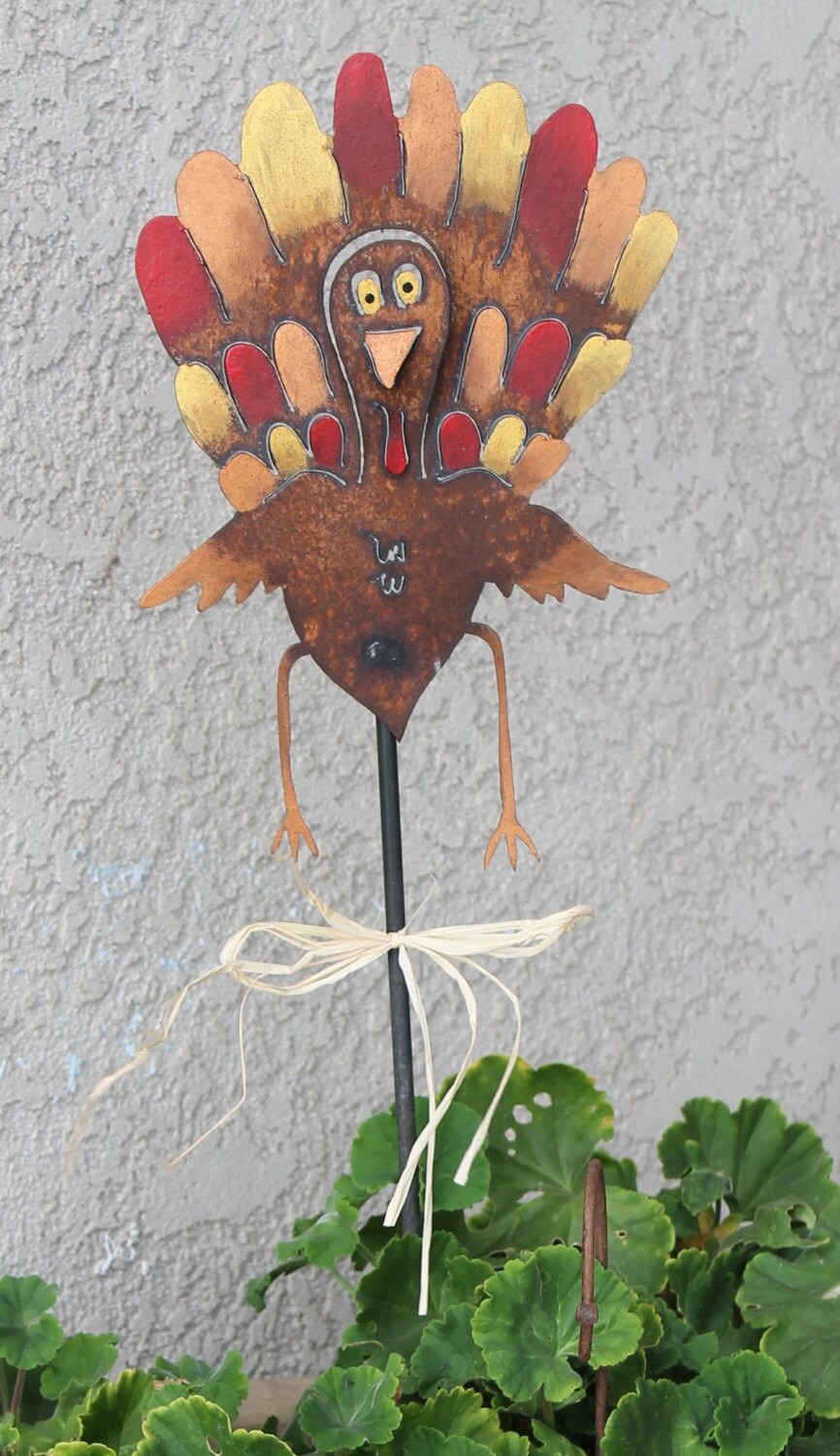 Decorative Metal Thanksgiving Turkey Garden Art by