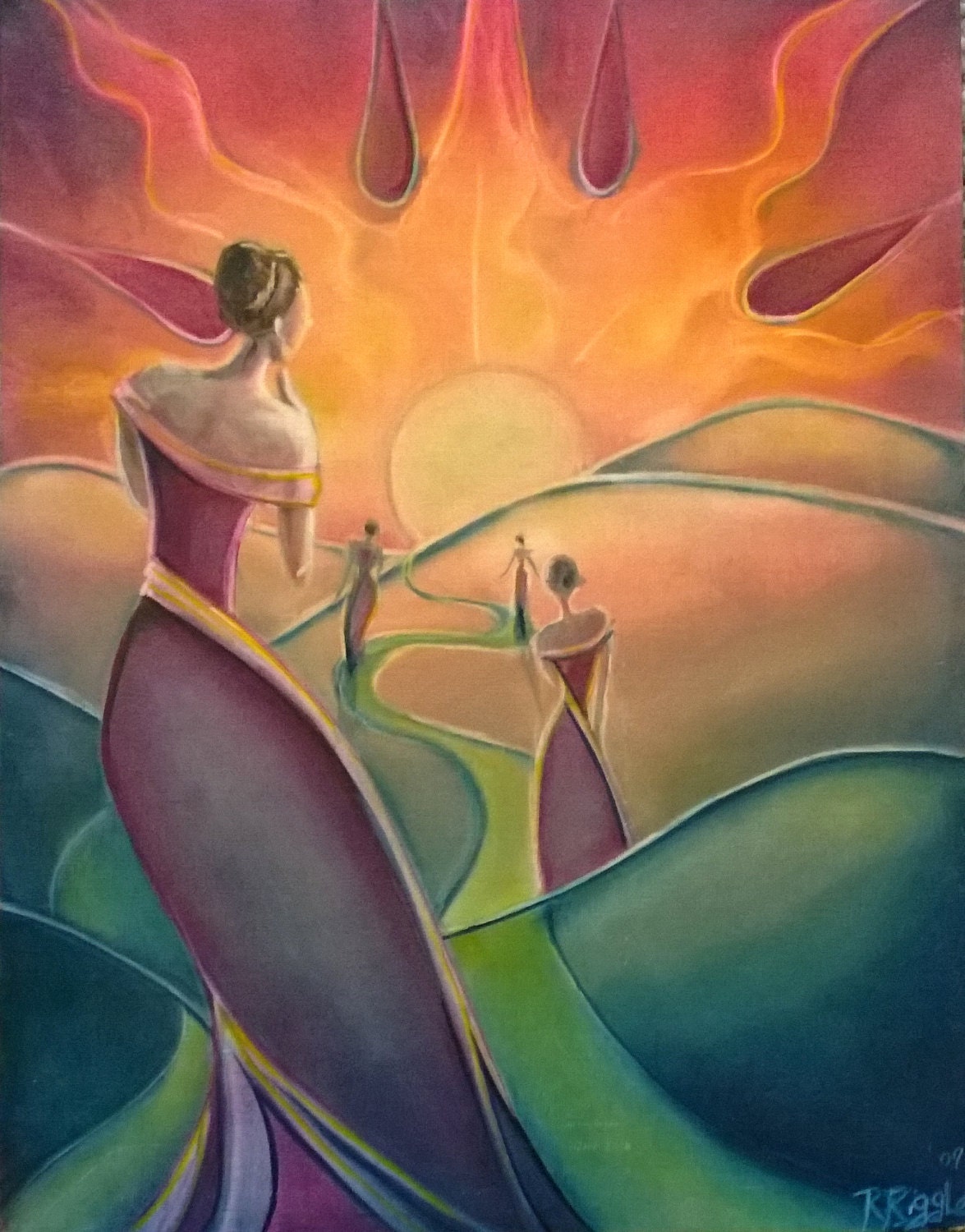 FREE SHIPPING Original Oil Painting Spiritual