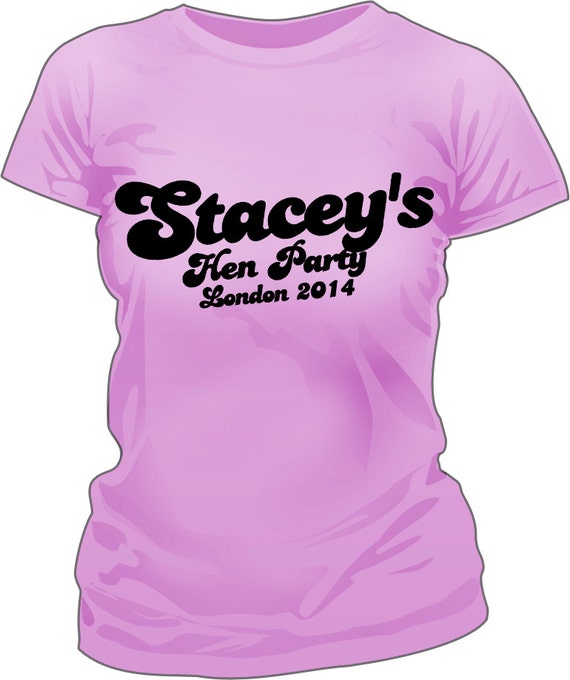 Items similar to Custom Text Hen Party T Shirt - Printed Design on Etsy
