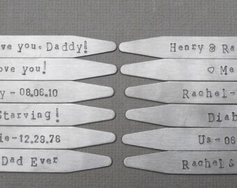 Personalized Collar Stay Sets Shirt Studs Groomsmen Gifts Collar Stay sets Personalized and Gift Wrapped Stainless Steel Collar Stays