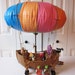 Teddy Ruxpin Airship Toy Model with Map of Grundo and Figures