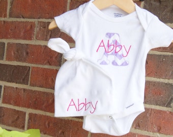 Personalized Onesie / Baby Gift / Custom Onesie / Twins / Baby Beanie
