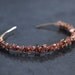 Andalusite, Tundra Sapphire and Tourmaline Gold Filled Gem Encrusted Wire Wrapped Bracelet - Sunset