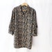 LEOPARD PRINT SHIRT Vintage 1990s Cheetah Print Blouse Animal Print Tunic Slouchy Long Sleeve Button Up grunge fashion women xl