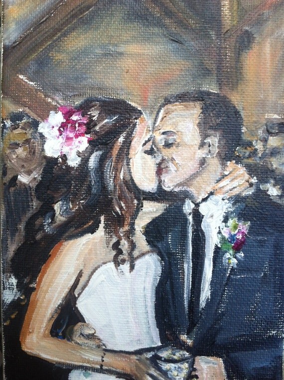 Items similar to Wedding Portrait. Custom, Painting on Canvas