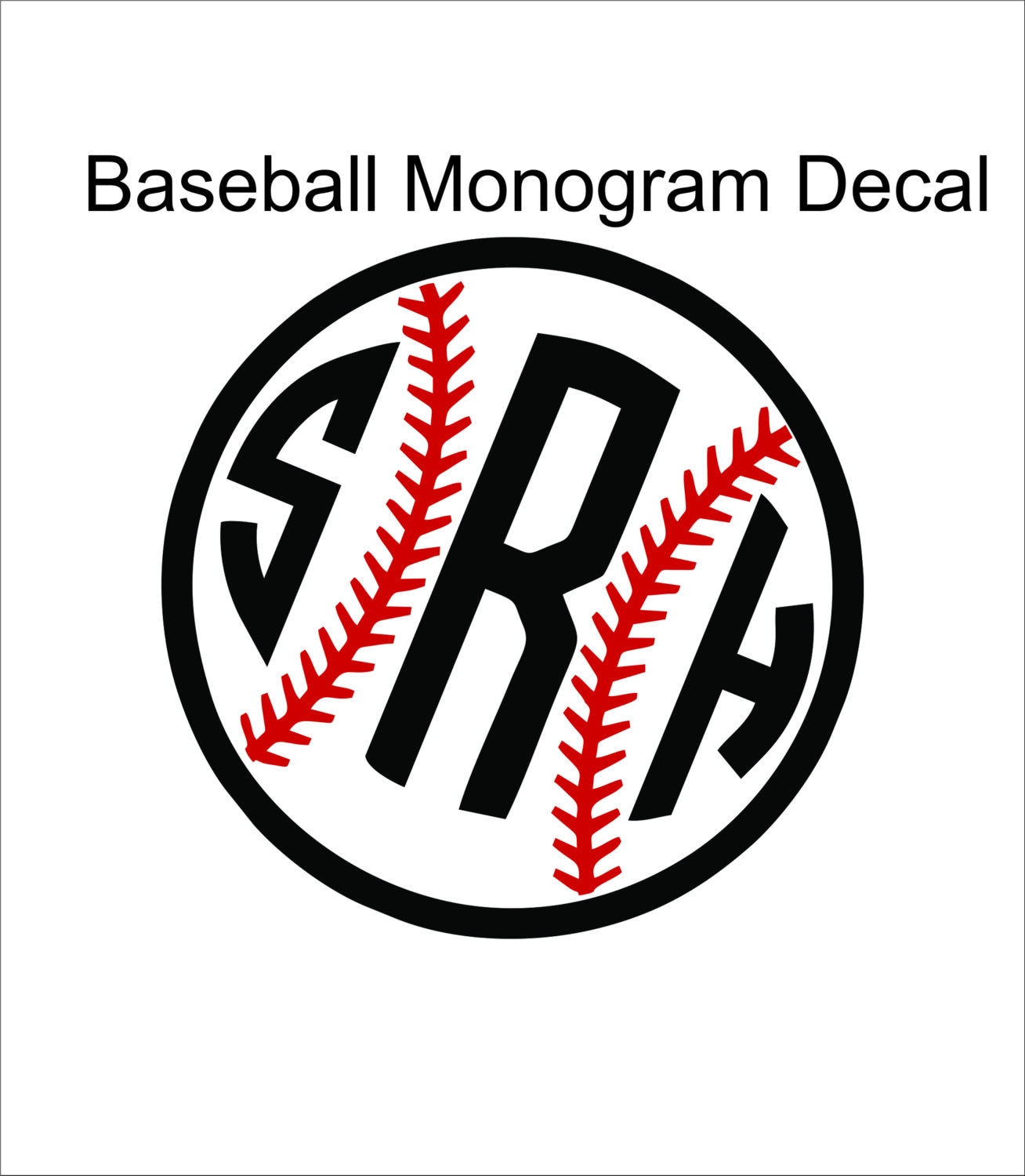 Download baseball car monogram sticker