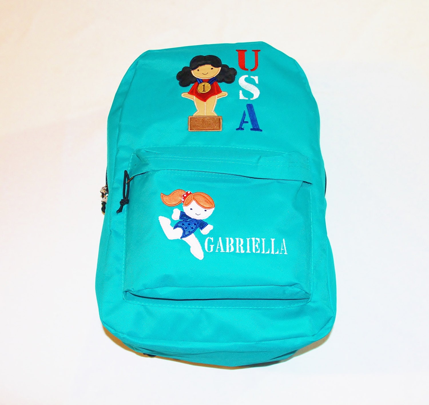 Backpack Personalized USA Girls Gymnastics Going for by TExpressed