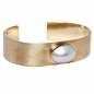 9ct Yellow Gold mabè Pearl Cuff