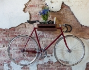 FIXA multi functional wood bike shelf - wall holder furniture mount