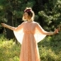 Lace Maxidress... Romantic Maxi Dress... Insta-Princess Gown... APRICOT BLUSH (s)