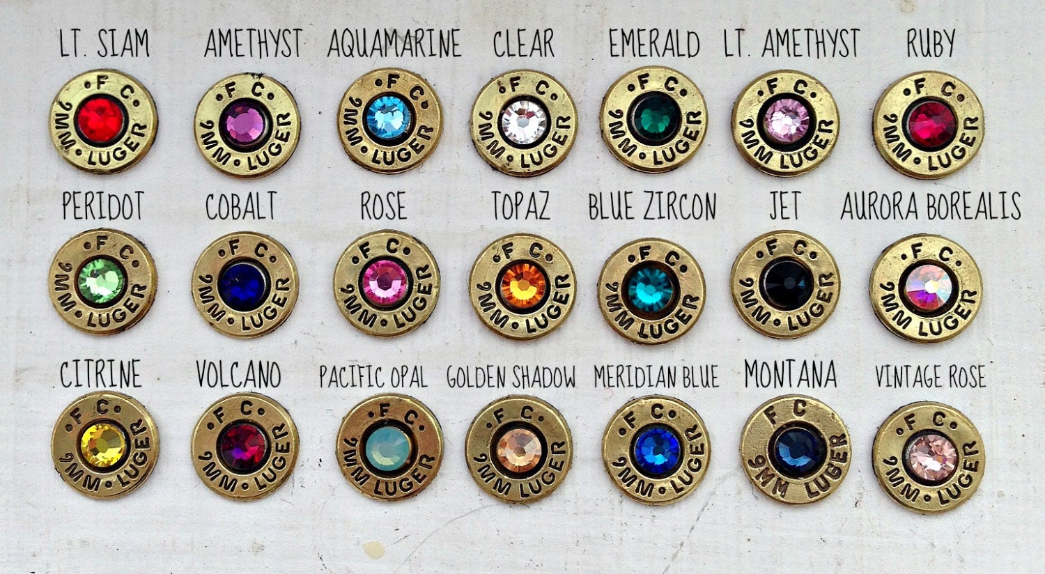 Colorful Bullet Earrings varying calibers by AltogetherLvly