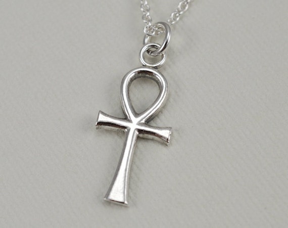 Ankh Pendant Ancient Egyptian Key of Life by SilverspotStudio