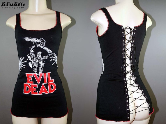 to 80s cut how shirt Ash The Tank vs Evil Dead Corset Horror Top Movie Evil 80s