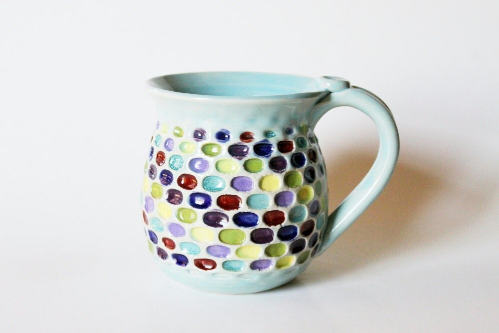 RESERVED for Lauren Bubble Wrap Mug Highly Textured Ceramic