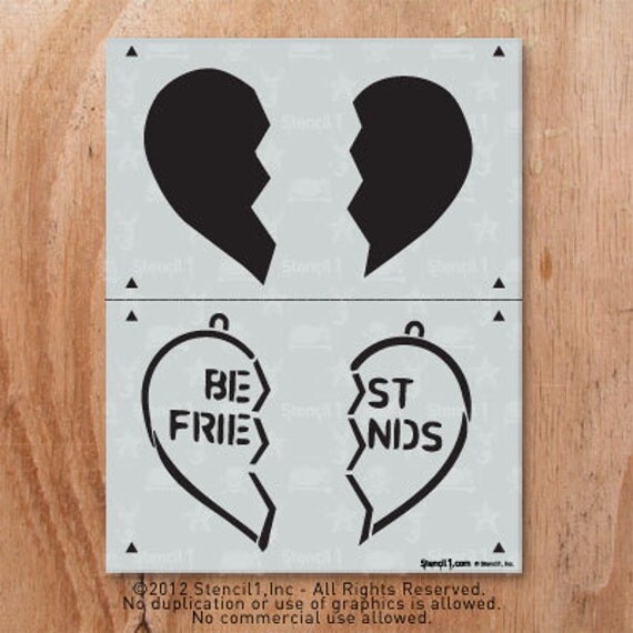 Best Friends Two Layer Stencil Reusable Craft &DIY Stencils