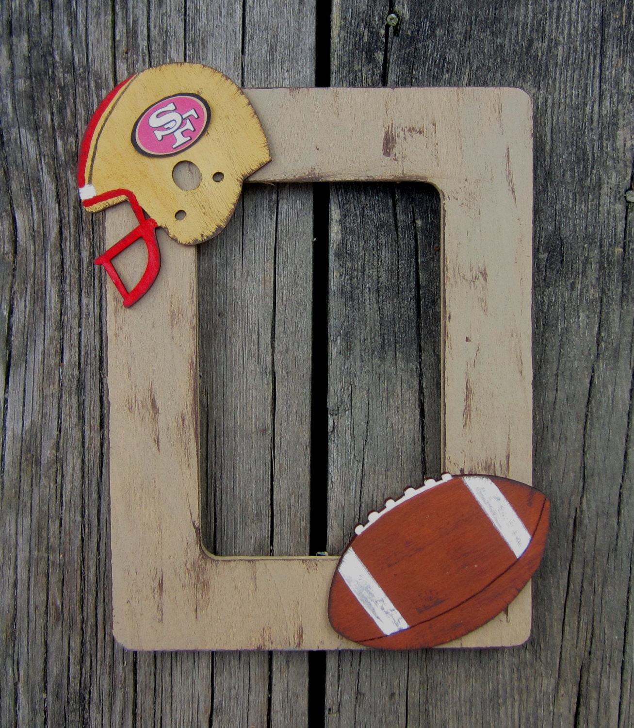 Kids Picture Frame SPORTS TEAM Hand Painted Wood Custom Sports Team