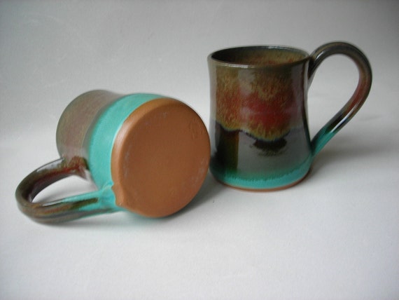 Stoneware Coffee Mugs Set Of 2