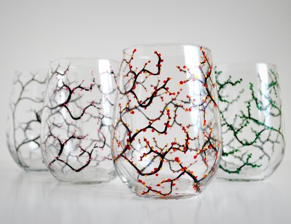 The Four Seasons Stemless Wine Glasses