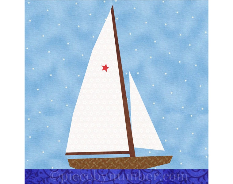 sailboat quilt blocks paper pieced quilt pattern instant