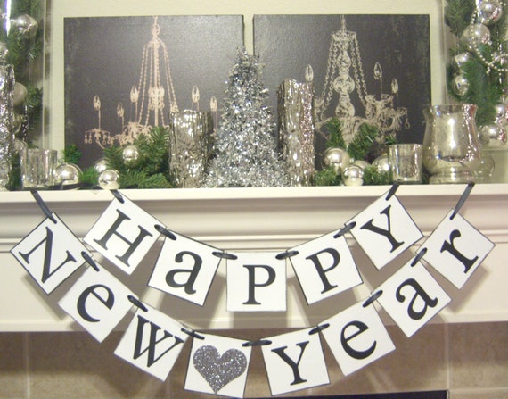 Items similar to Happy New  Year  banner New  Years  party 