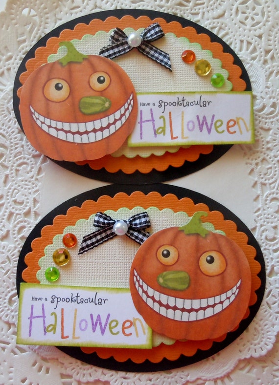 Halloween EmbellishmentsSet Of 2Pumpkins