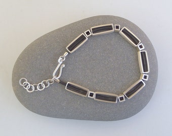 Splender Grey Quartz Sterling Link Bracelet main image 1