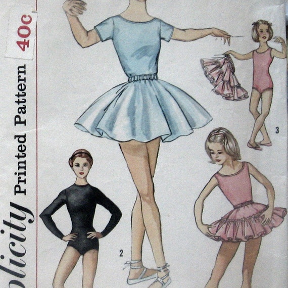 Vintage 1950 Girls Dance Recital Ballet Costume Pattern Body