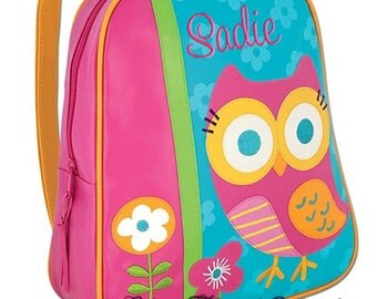 Girls Backpack Personalized Owl Stephen Joseph Go Go Preschool Toddler