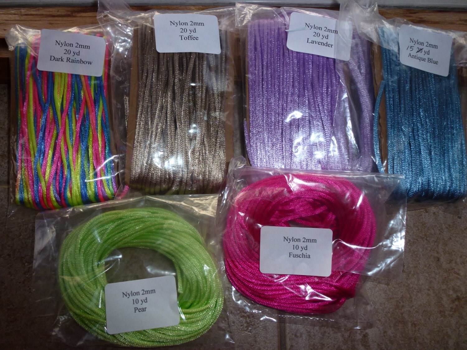 Nylon 2mm Satin Cord by LisaCrystalCreations on Etsy