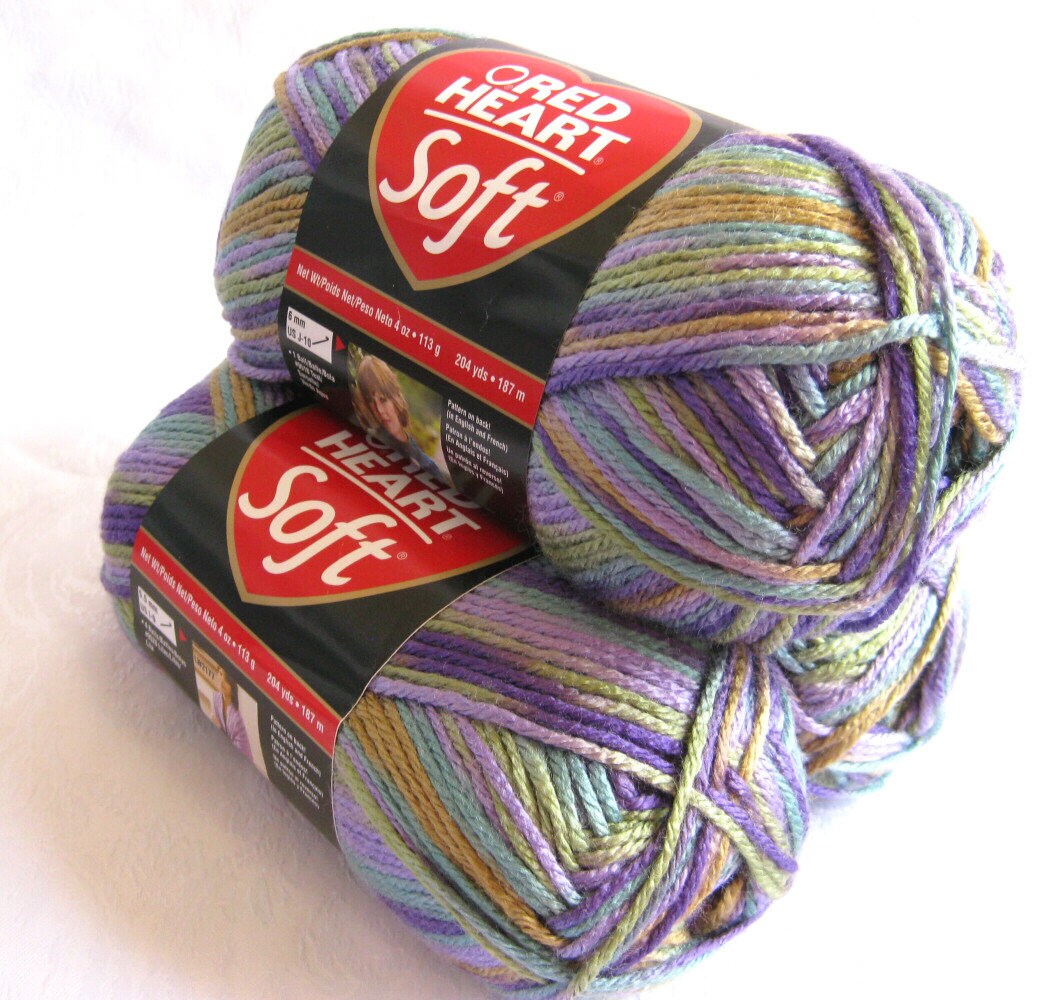 Red heart soft yarn watercolor medium worsted by crochetgal