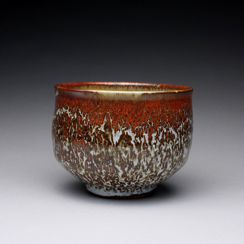 handmade pottery bowl matcha chawan ceramic bowl with iron