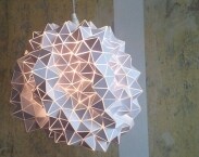 White Geodesic Pendant Lamp/Sculpture *one of a kind*