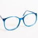 blue plastic glasses frames