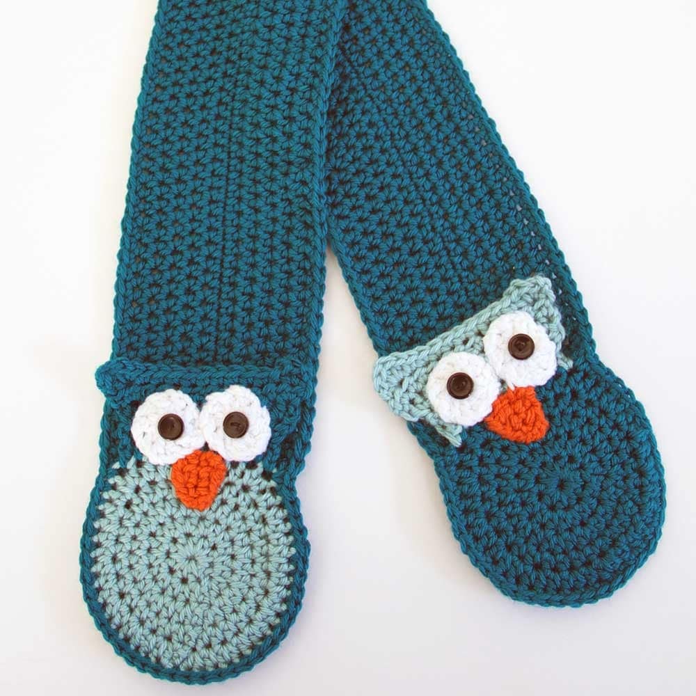 Owl Pocket Crochet Scarf Pattern PDF